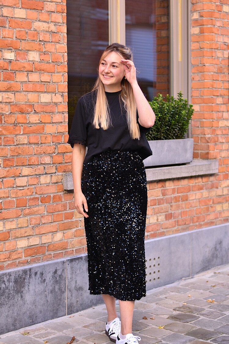 Vila Clothes vifaith midi sequin skirt