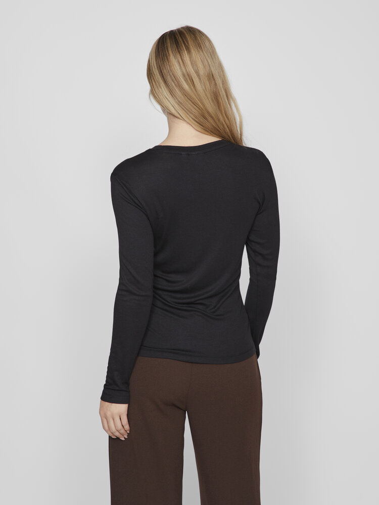 Vila Clothes vialexia o-neck long sleeve t-shirt - zwart