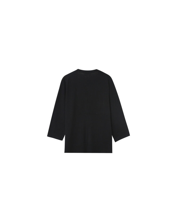 Grace & Mila naive light v-neck knit top - noir
