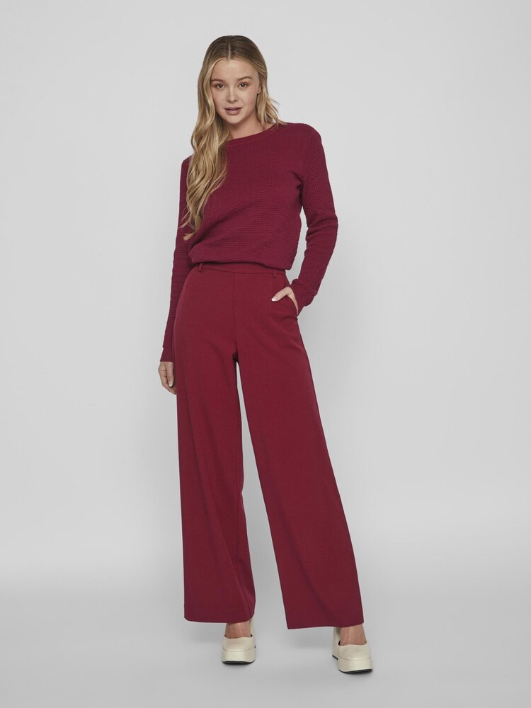 Vila Clothes vivarone tailored pant - bordeaux