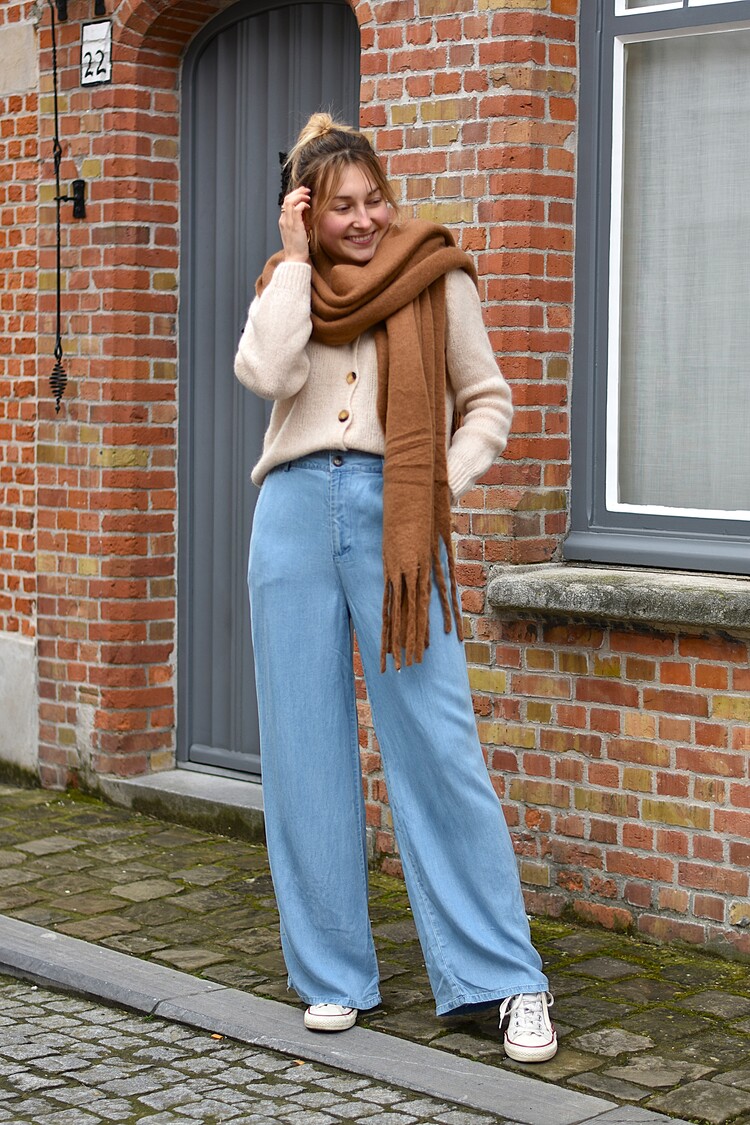 La petite étoile perline thin jeans - bleu stone