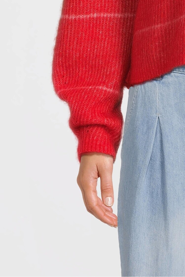 Moss Copenhagen ethana stripe pullover - red/pink