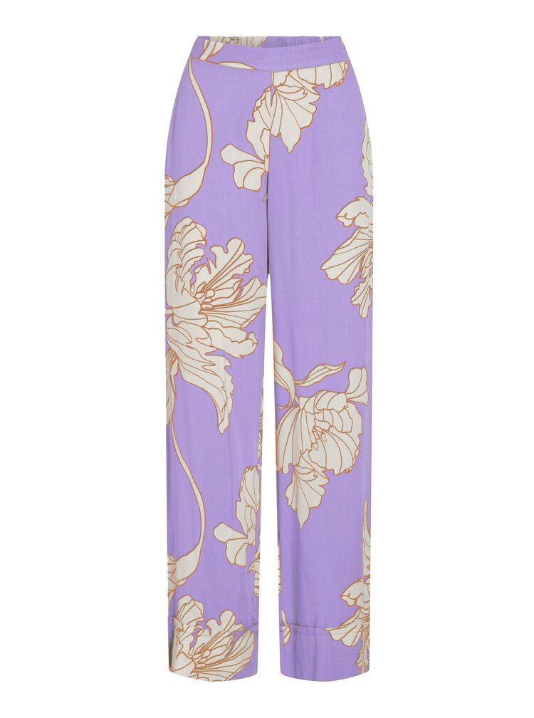 Vila Clothes Viflorenza flower pant - violet