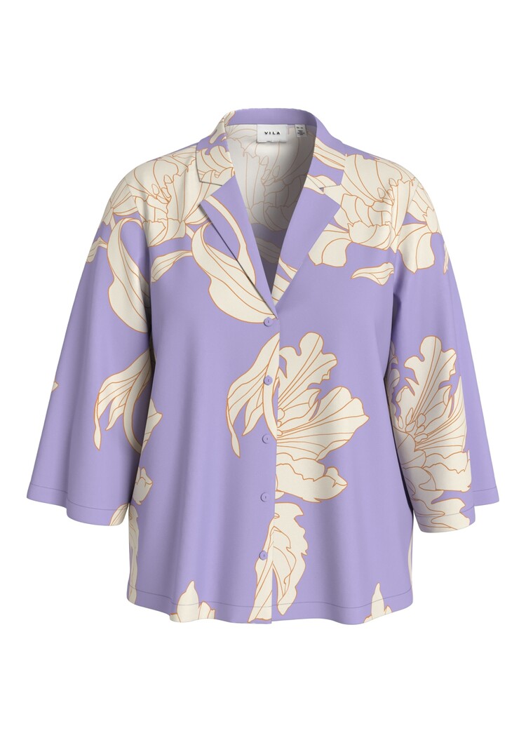 Vila Clothes Viflorenza  flower shirt -violet