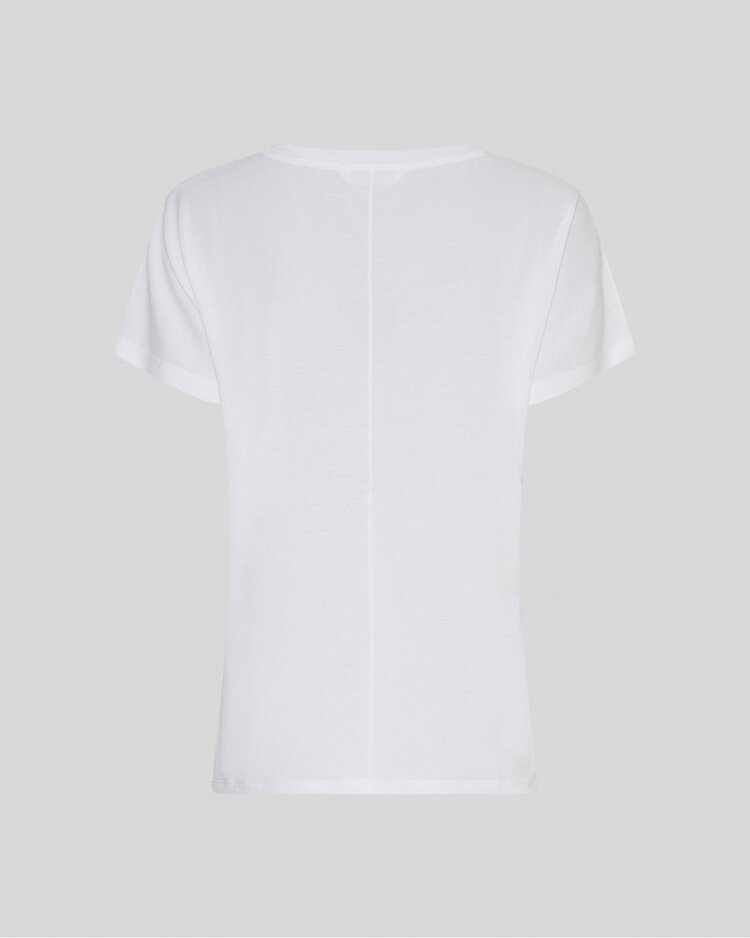 Moss Copenhagen fenya V-neck t-shirt - bright white