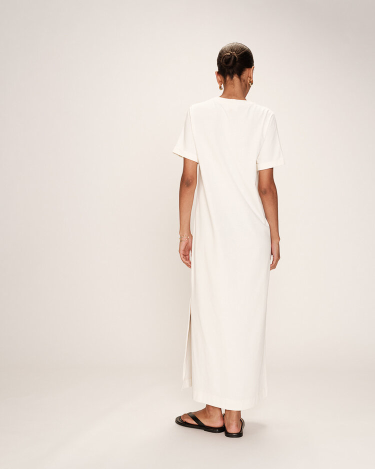 Grace & Mila rosalie maxi shirt dress - blanc