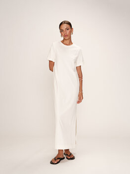 Grace & Mila rosalie maxi shirt dress - blanc