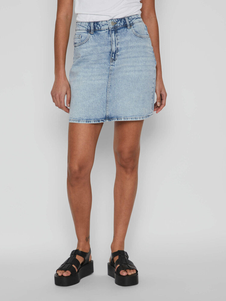 Vila Clothes vikaja short denim skirt - blue