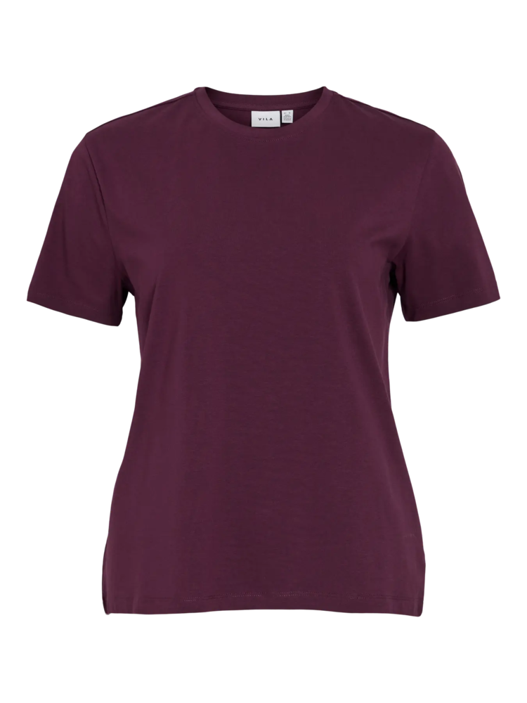 Vila Clothes vinora t-shirt - wine red