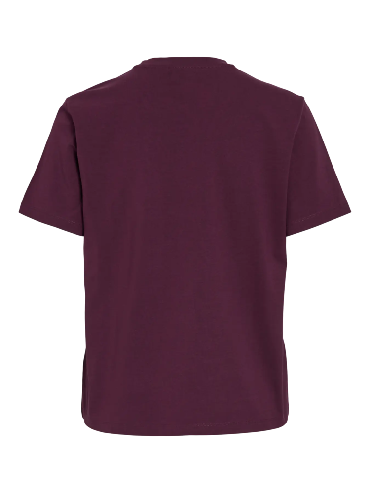 Vila Clothes vinora t-shirt - wine red