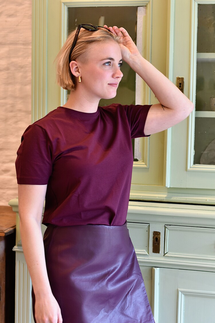 Vila Clothes vinora t-shirt - wine red