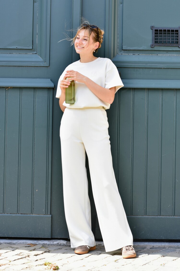 Vila Clothes vireflect home pants - ecru