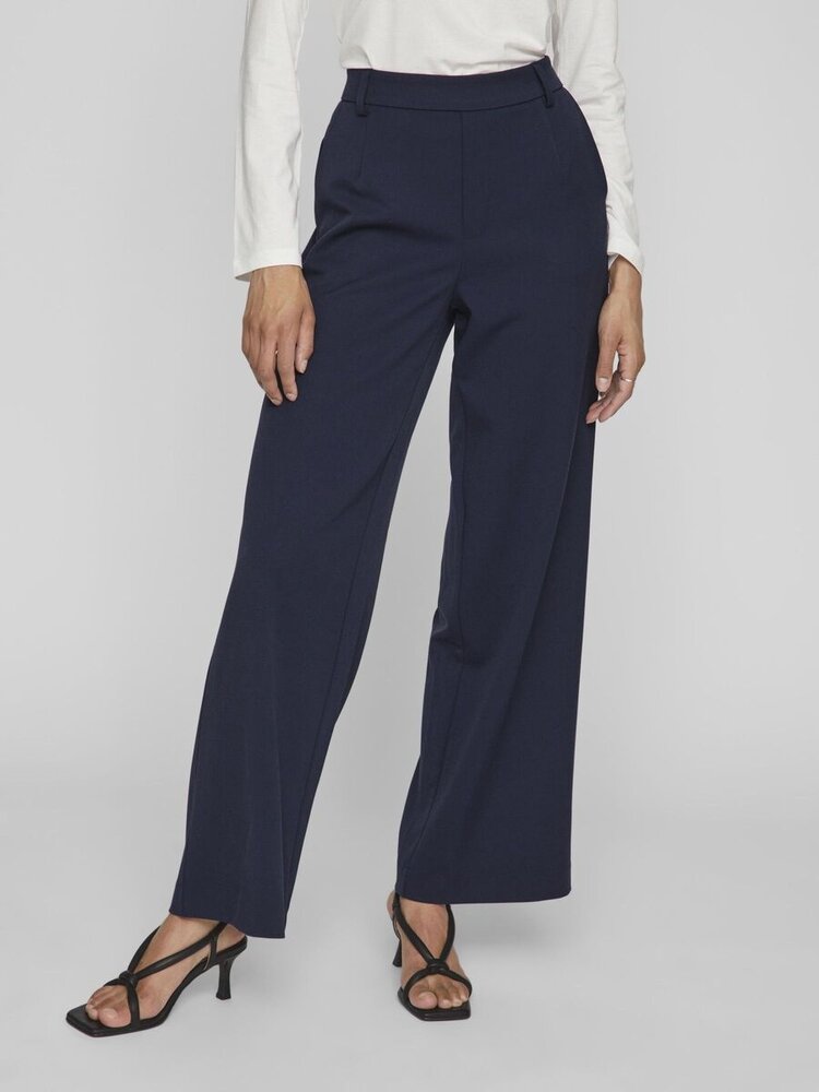Vila Clothes vivarone tailored pant - navy blue