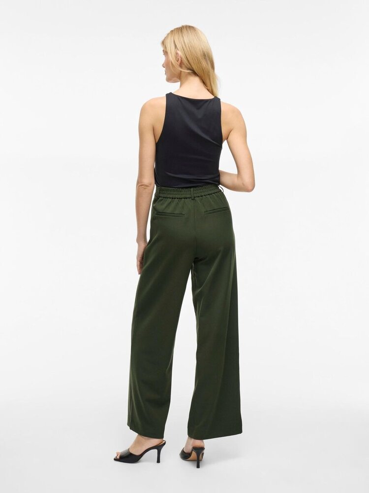 Vila Clothes vivarone tailored pant - dark green
