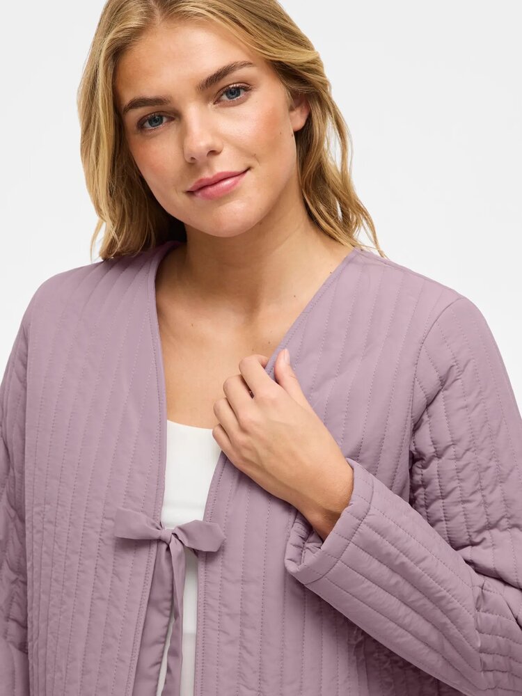 Vila Clothes vimarle bow jacket - blush