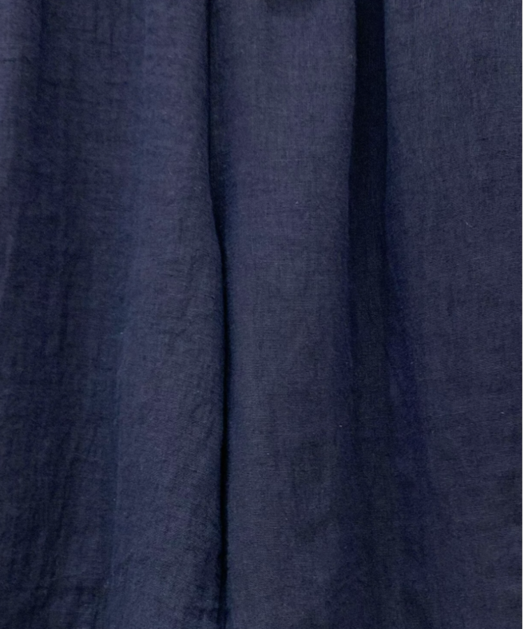 Sillie Linnen button back top - navy