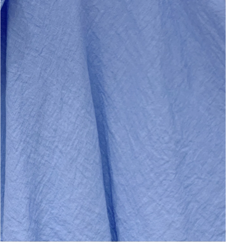 Sillie linnen button back top - light blue