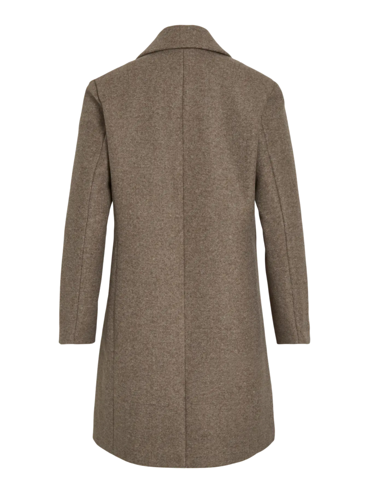 Vila Clothes viclaudia button coat - brown