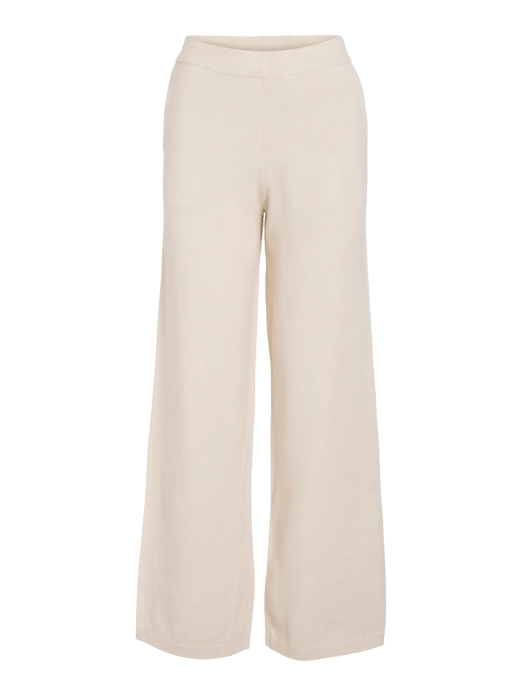 Vila Clothes vipolly wide knit pant - ecru