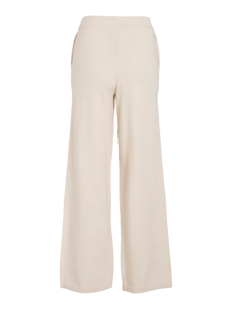 Vila Clothes vipolly wide knit pant - ecru