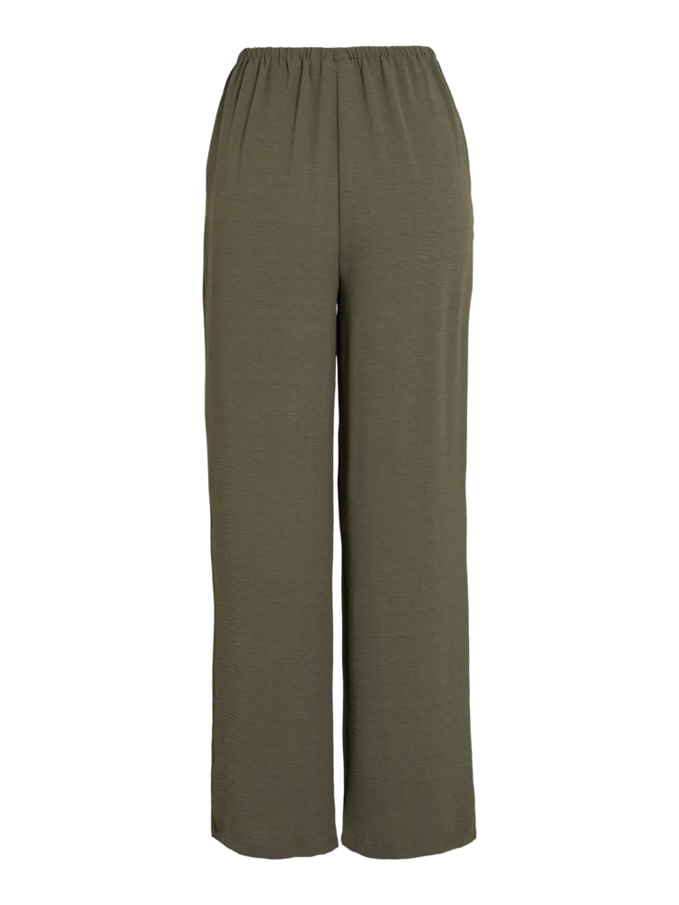 Vila Clothes visurashil chiffon pants - dark green