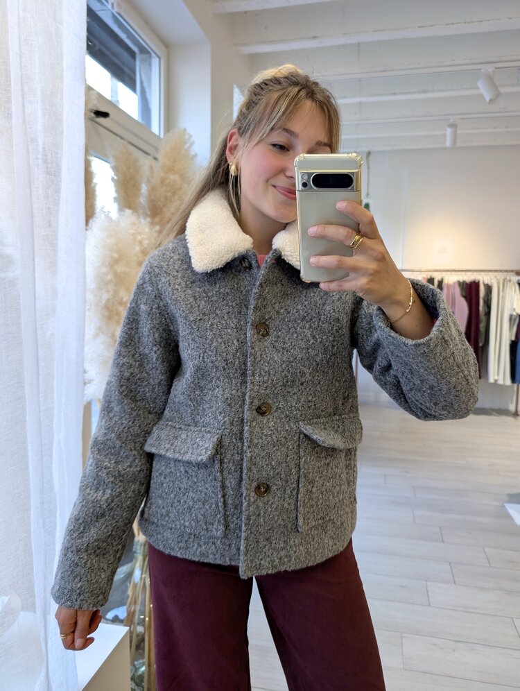 La petite étoile nattie manteau - gris