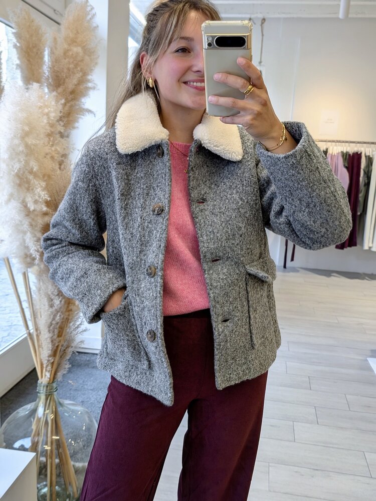 La petite étoile nattie manteau - gris