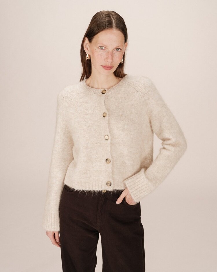Grace & Mila salma alpaca cardigan - beige