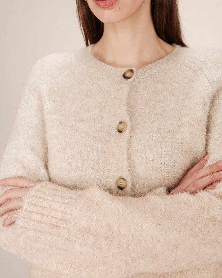 Grace & Mila salma alpaca cardigan - beige