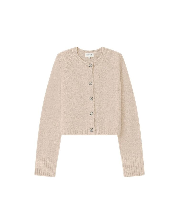 Grace & Mila salma alpaca cardigan - beige