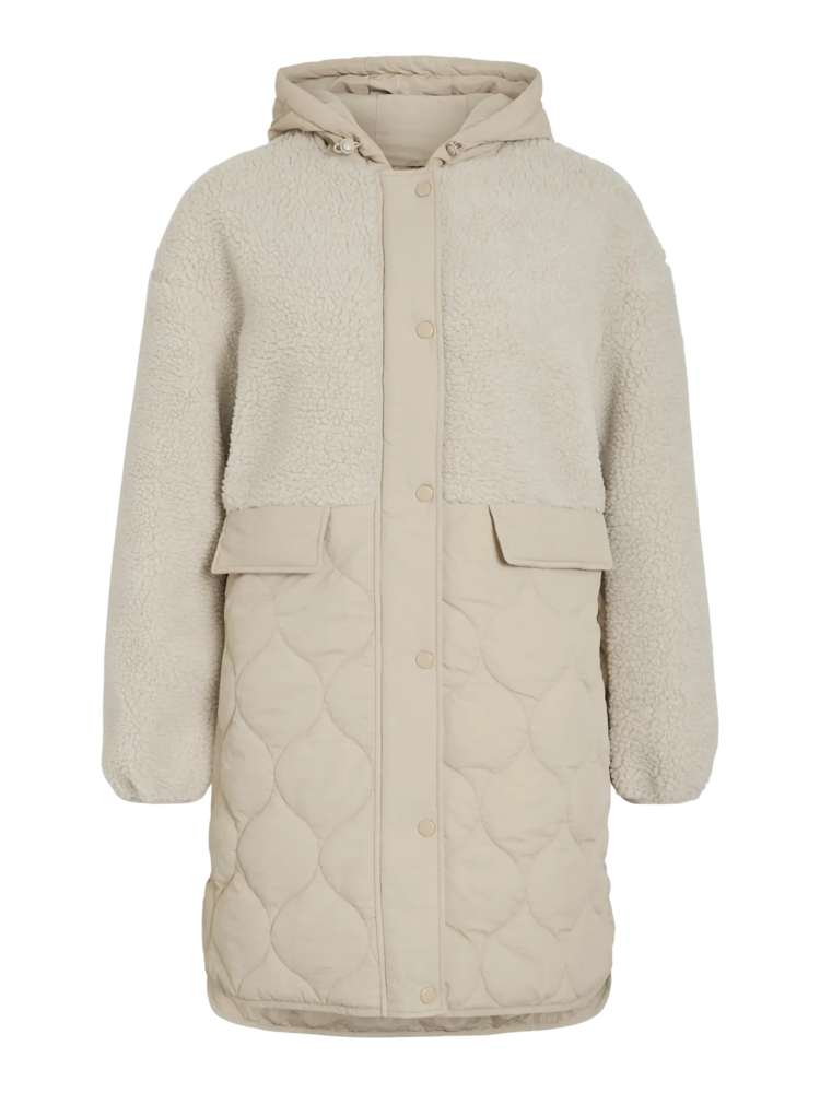 Vila Clothes vitone teddy coat - ecru