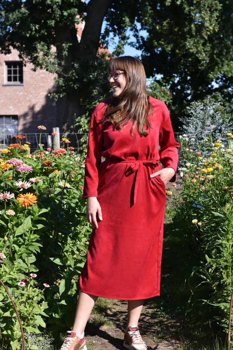 Vila Clothes vicourdie midi dress - cherry red
