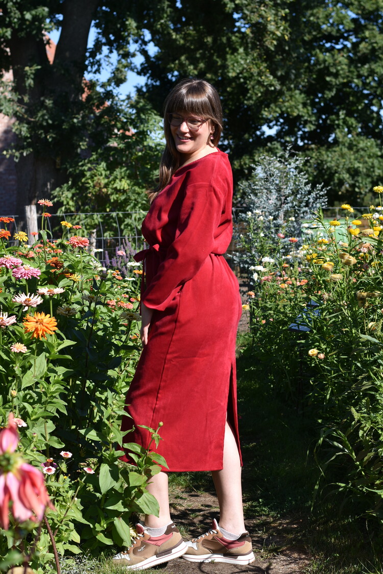 Vila Clothes vicourdie midi dress - cherry red