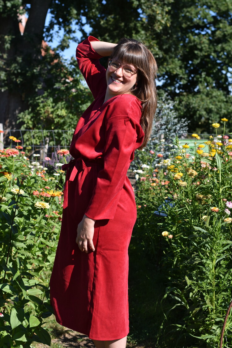 Vila Clothes vicourdie midi dress - cherry red