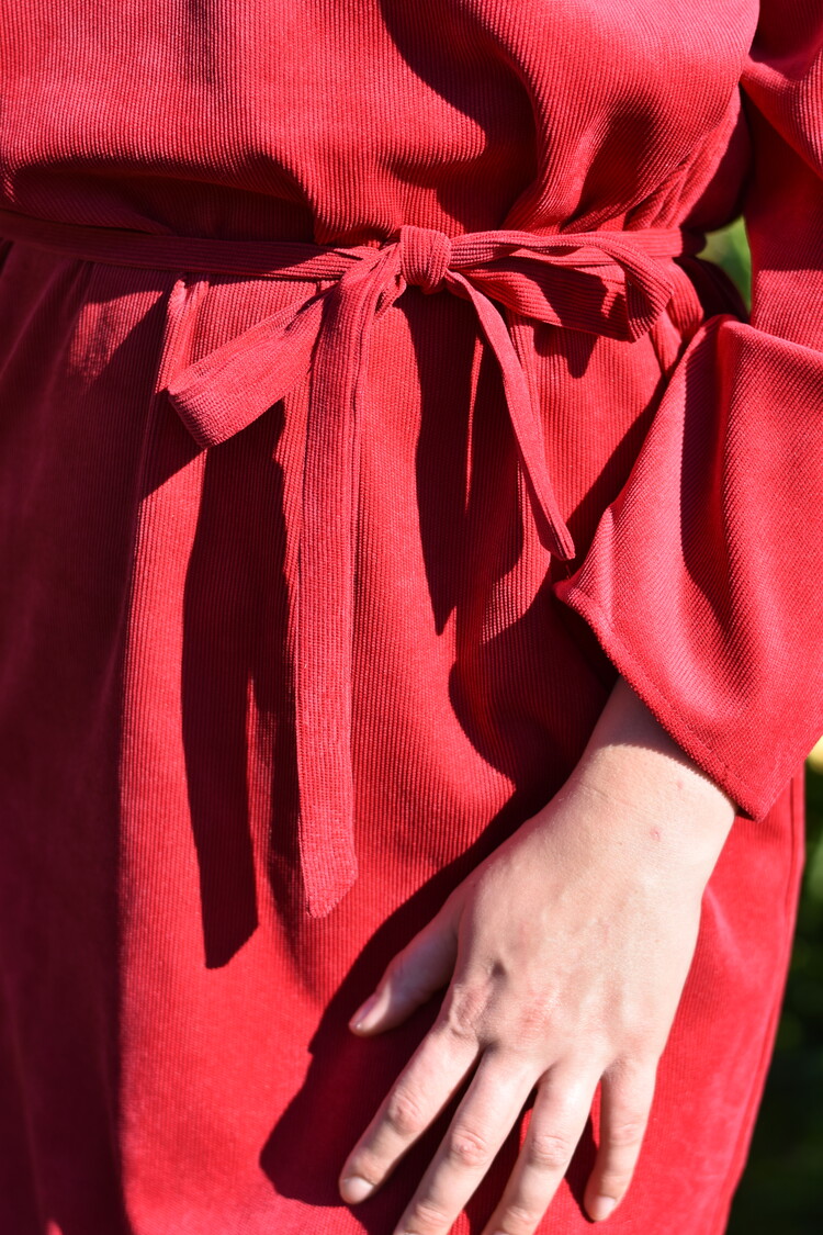 Vila Clothes vicourdie midi dress - cherry red