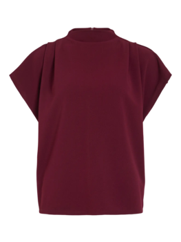 Vila Clothes vimerlano funnelneck blouse - aubergine