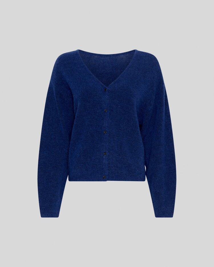 Moss Copenhagen milania v-neck cardigan - cobalt blue