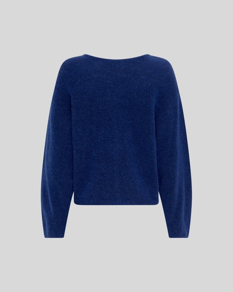 Moss Copenhagen milania v-neck cardigan - cobalt blue