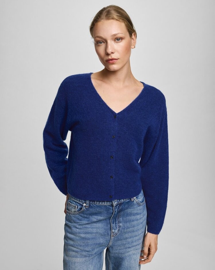 Moss Copenhagen milania v-neck cardigan - cobalt blue