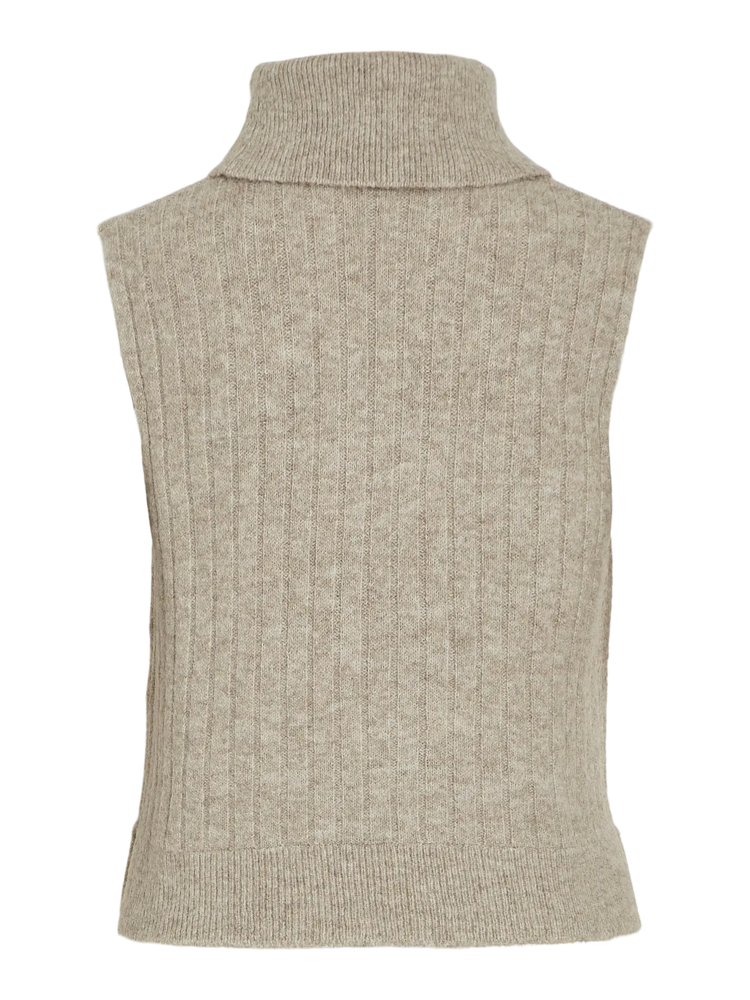 Vila Clothes vebeluna roll neck debardeur - beige