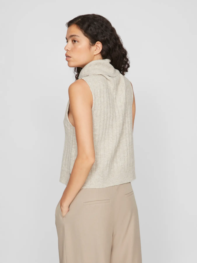 Vila Clothes vebeluna roll neck debardeur - beige