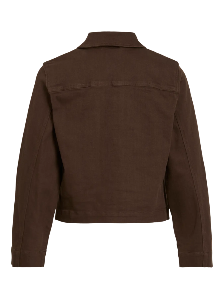 Vila Clothes vichia jeans jacket - chocolat brown