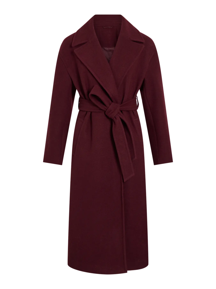 Vila Clothes vifikka long coat - burgundy