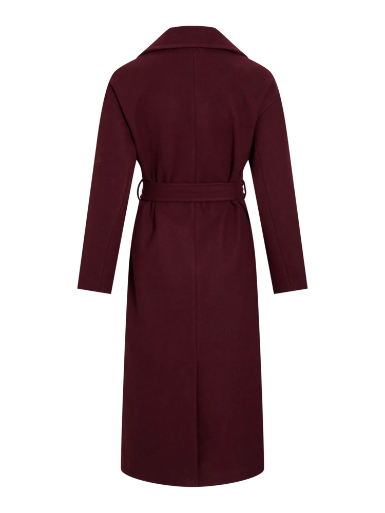 Vila Clothes vifikka long coat - burgundy