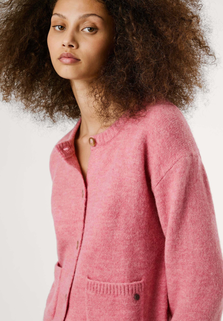 Pepe Jeans Cecil front pocket cardigan - pink