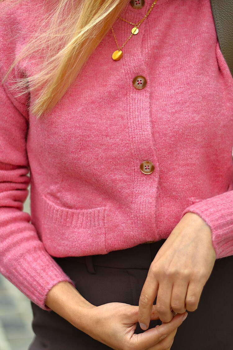 Pepe Jeans Cecil front pocket cardigan - pink