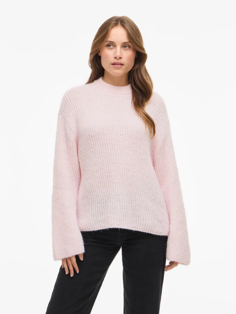 Vila Clothes viellis knit swaeter - baby pink