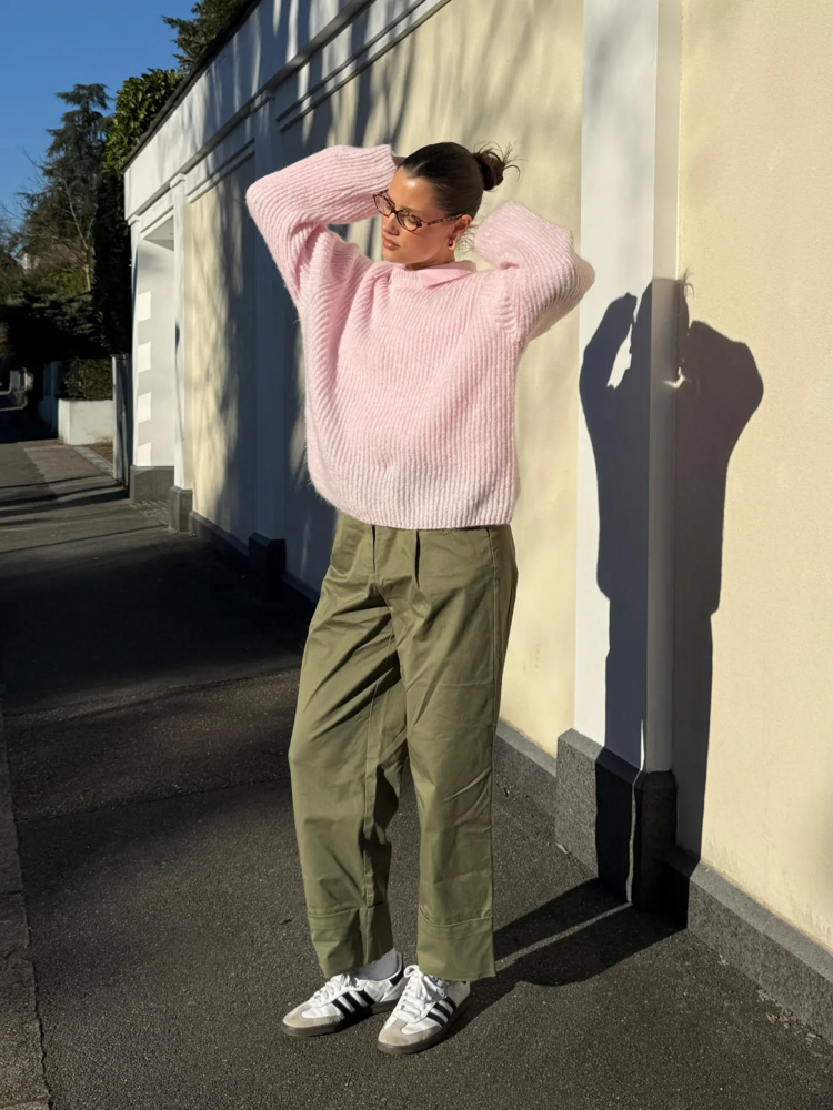 Vila Clothes viellis knit swaeter - baby pink