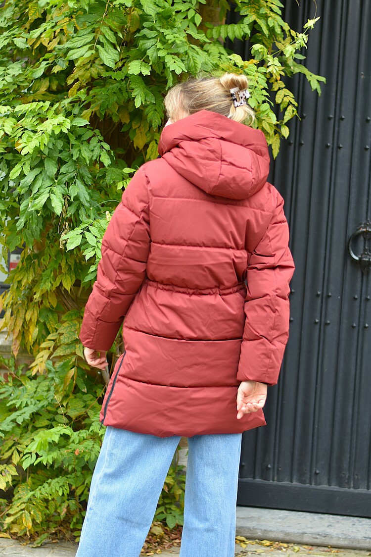 Moss Copenhagen Mola winter coat - bordeaux