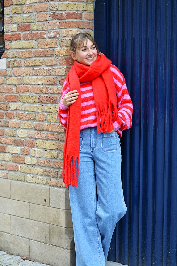 Loavies cuddle weather scarf - red